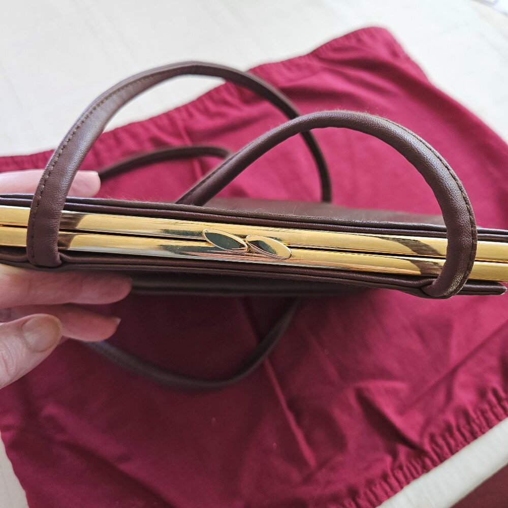 Gianni Bernini cross body bag, brown leather - Picture 2 of 9